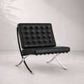 Fauteuil Architecte Noir en Acier Poli — Navula