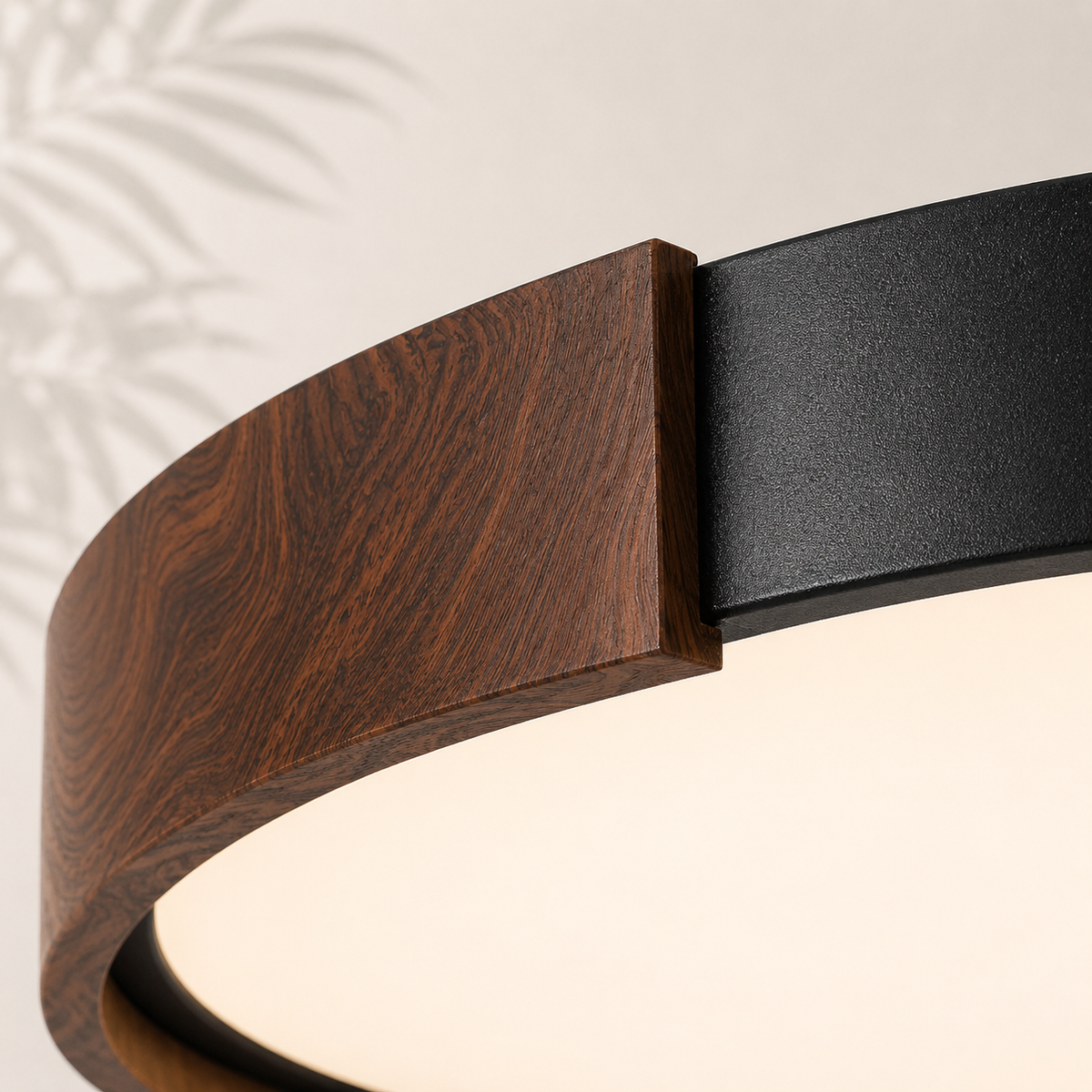 Plafonnier Rond Noir Minimaliste — LED Design Épuré