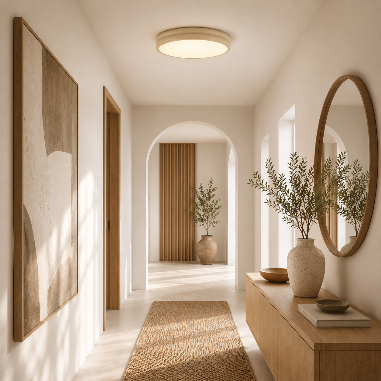 Plafonnier Rond LED — Intensité Réglable, 4 Teintes