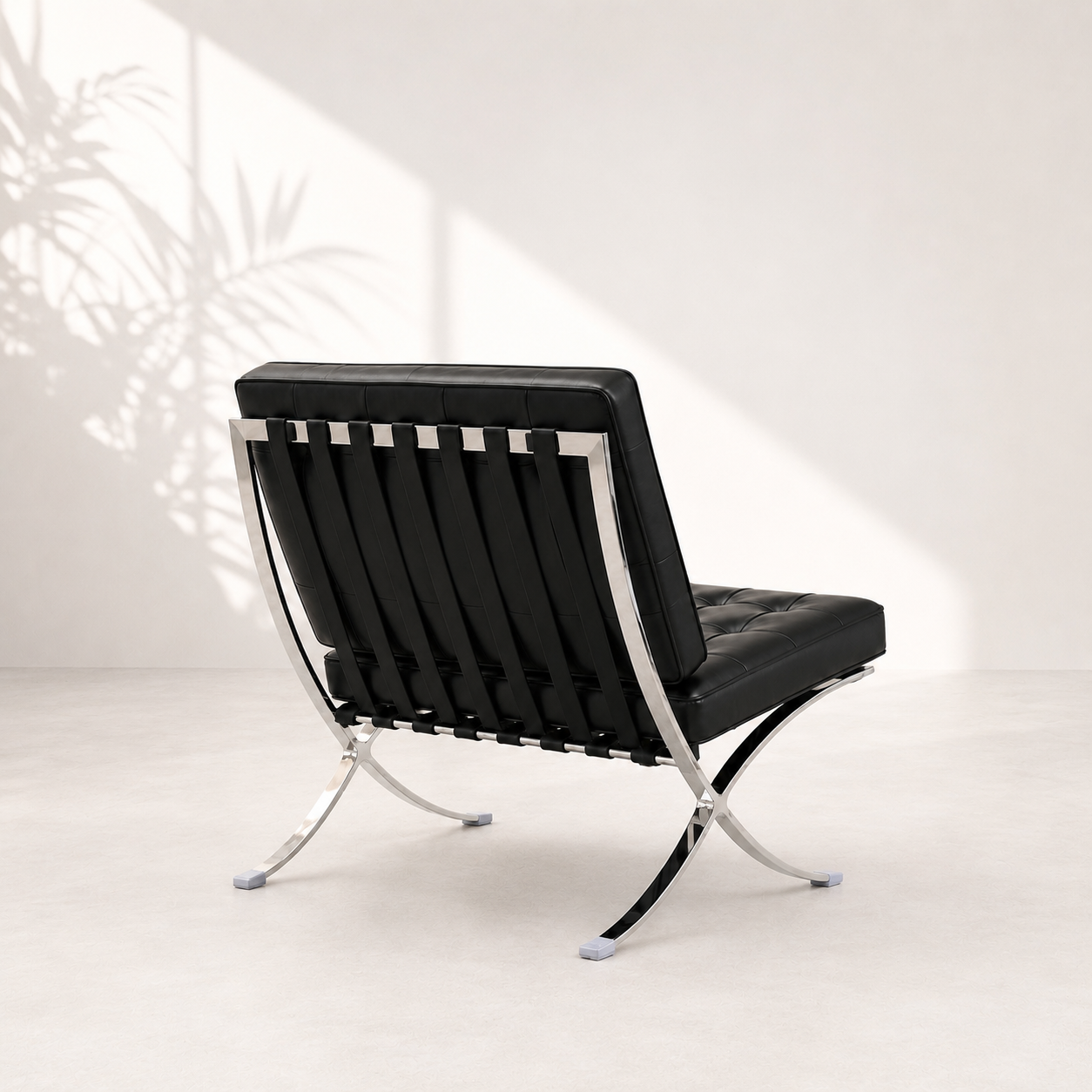 Fauteuil Architecte Noir en Acier Poli — Navula