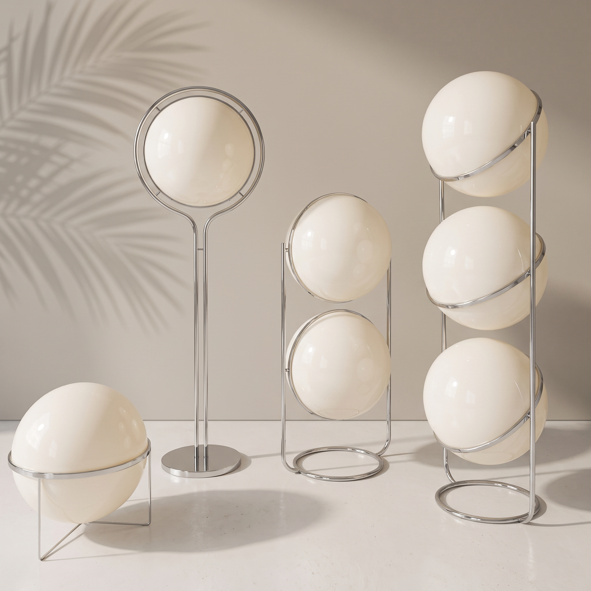 Collection Lampadaire Globes chromé — tous les modèles, Navula