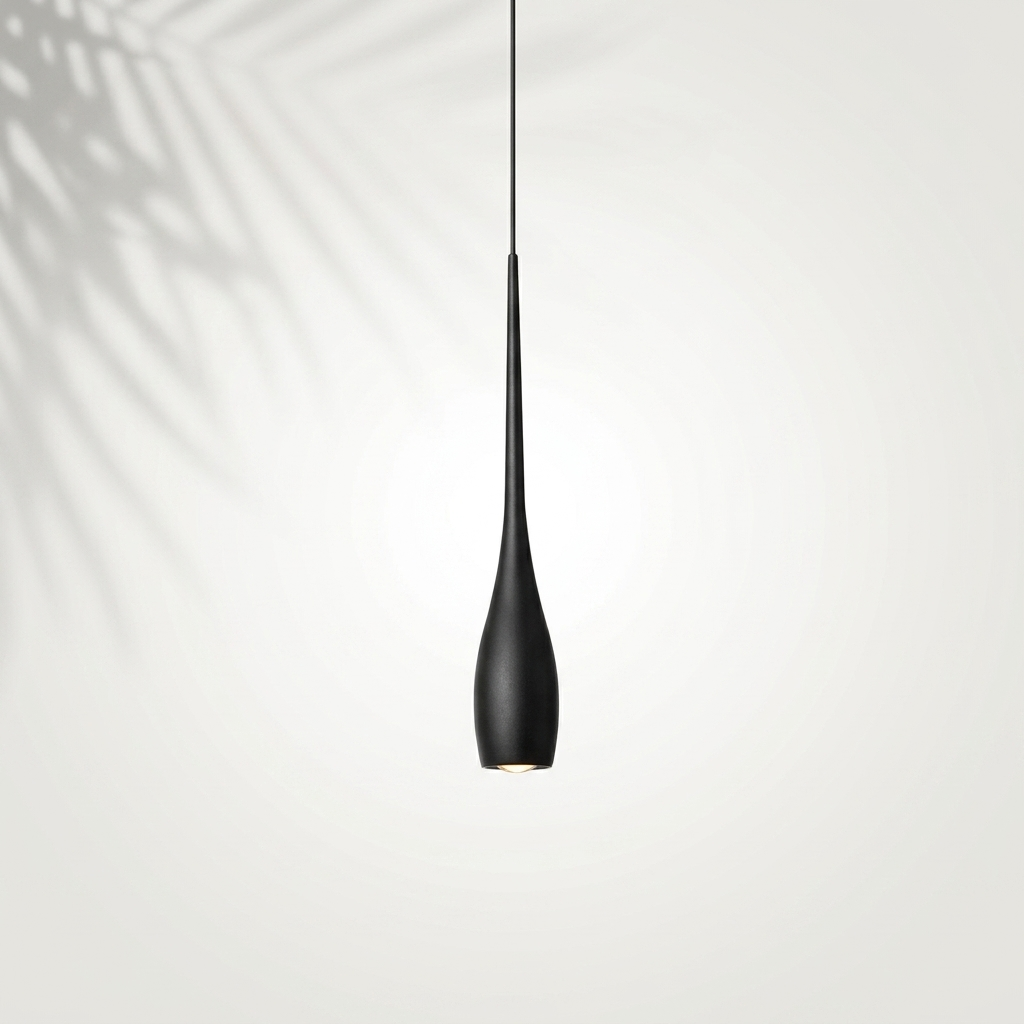 Suspension Goutte noire, luminaire design minimaliste — Navula