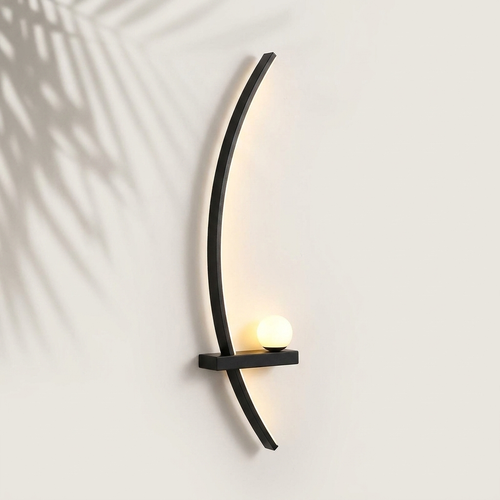 Applique murale Arc LED noire, design orientable — Navula