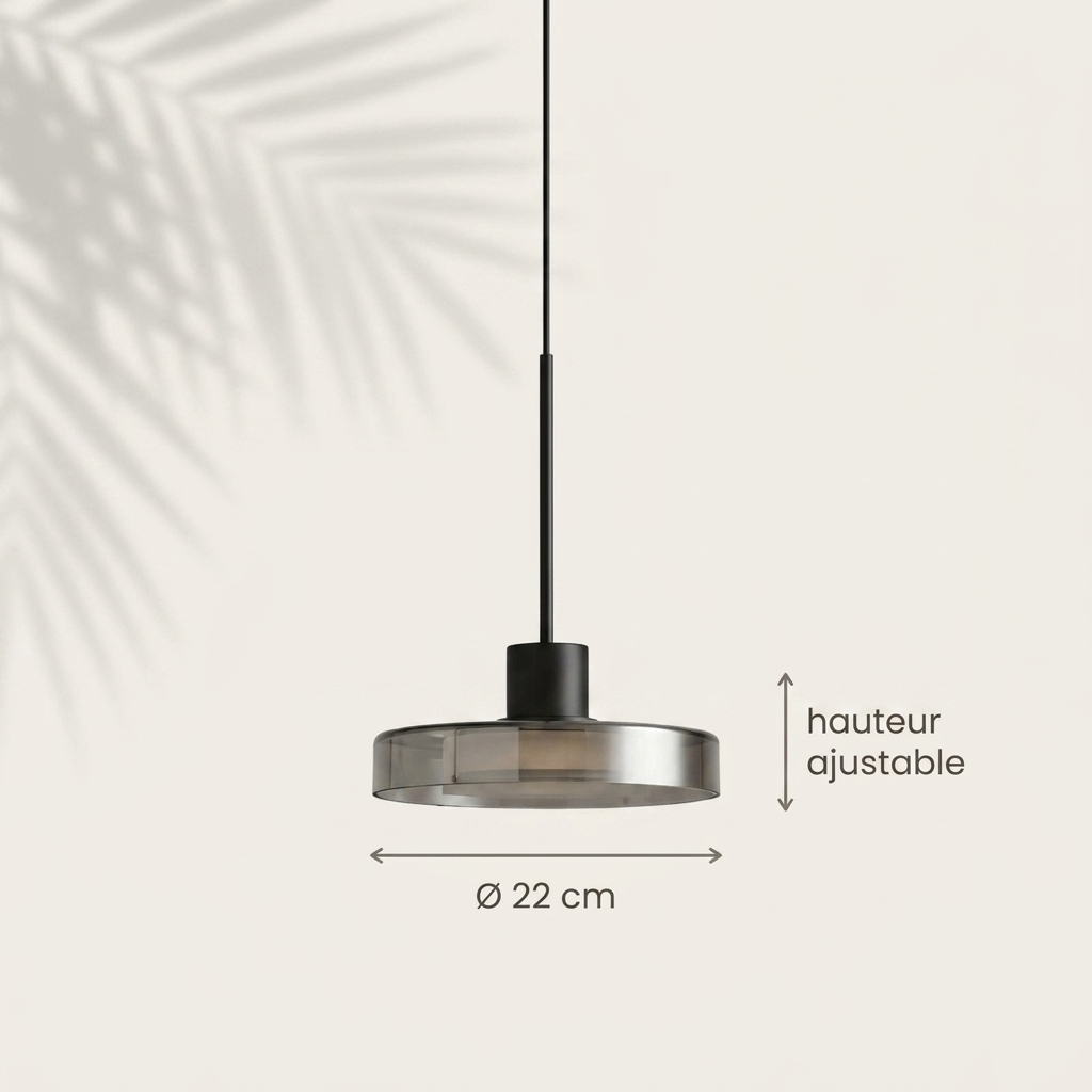 Dimensions de la suspension : Ø 22 cm, hauteur ajustable — Navula