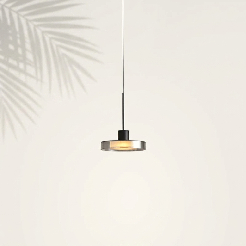 Petite suspension verre nordique noire, design bulle — Navula