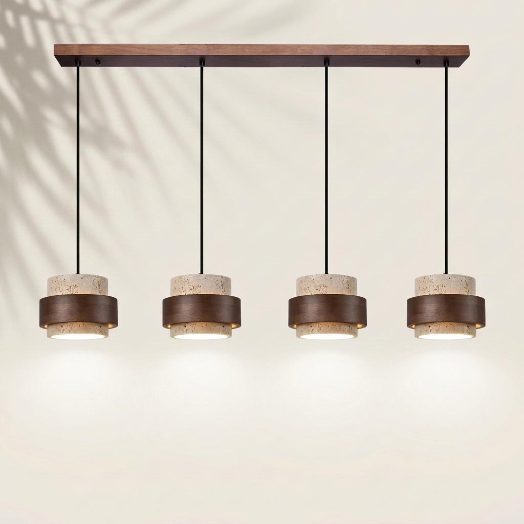 Suspension travertin lumière neutre 4000K
