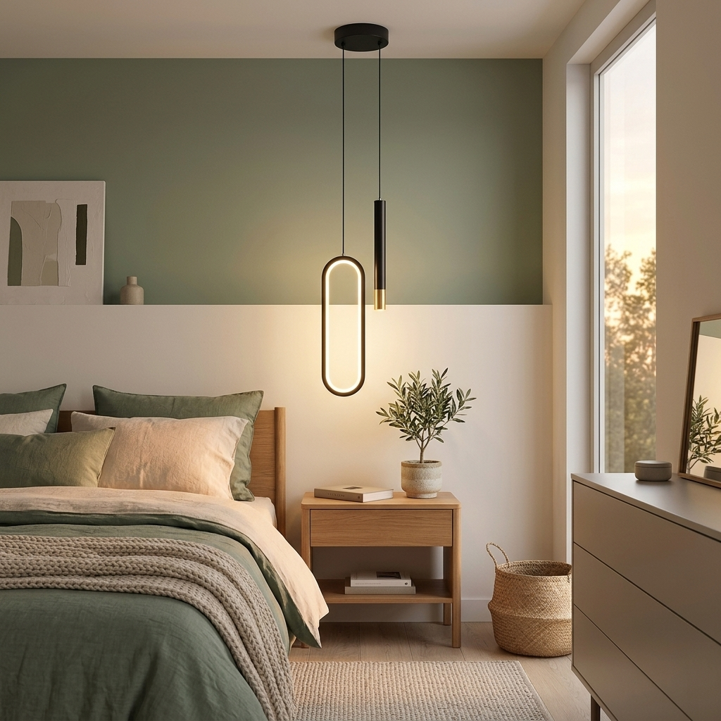 Suspension Halo en ambiance chambre