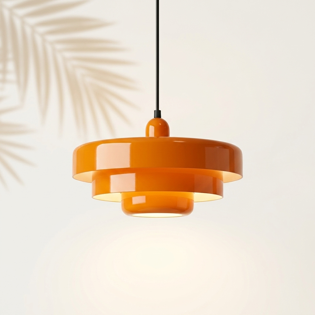 Suspension retro etagee orange