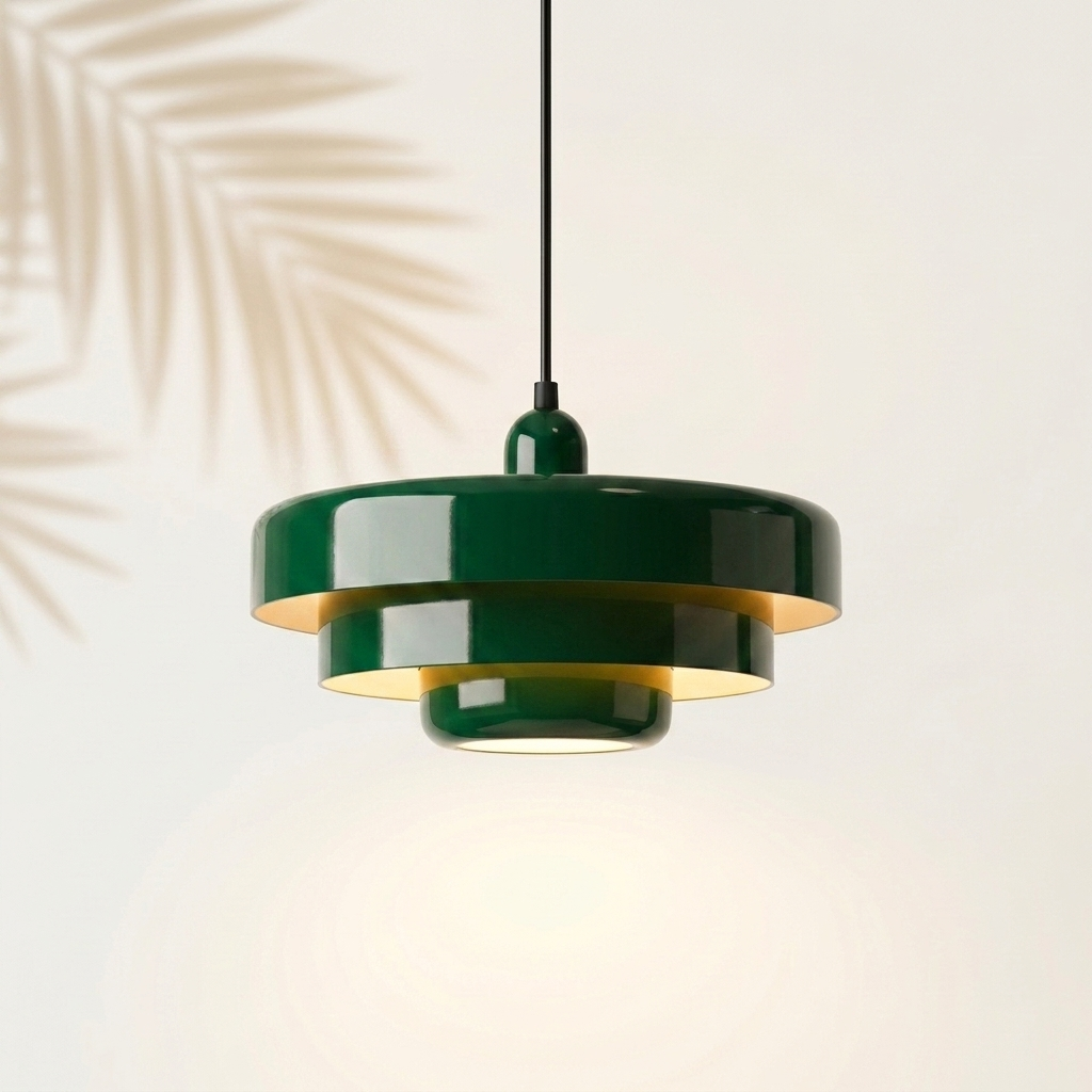 Suspension retro etagee vert sapin