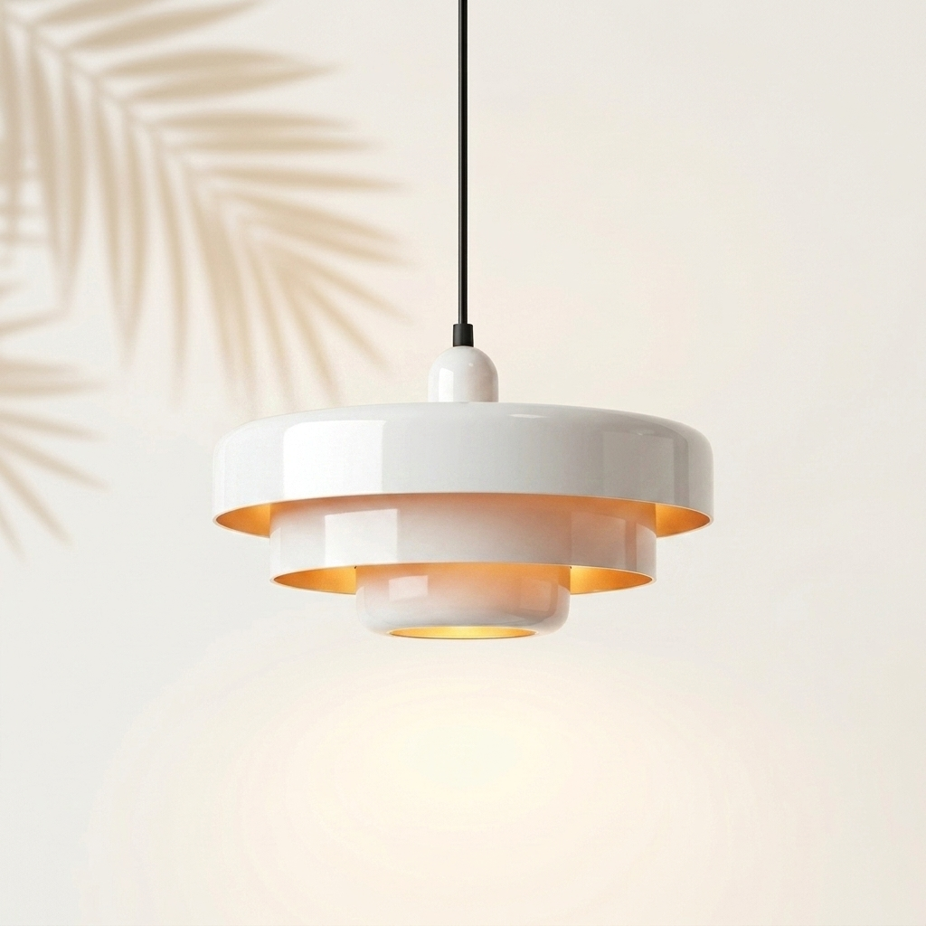 Suspension retro etagee blanc