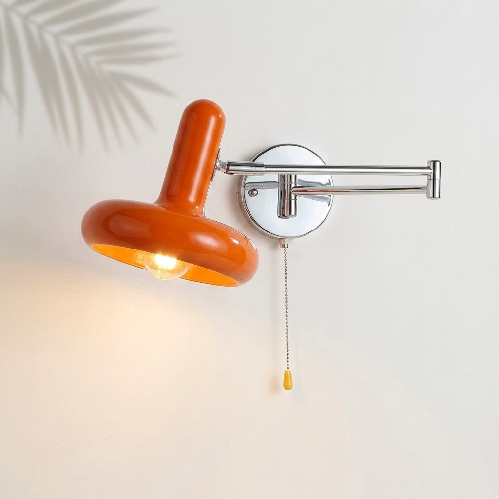 Applique liseuse pivotante orange