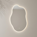 Miroir LED salle de bain forme organique - fond Navula