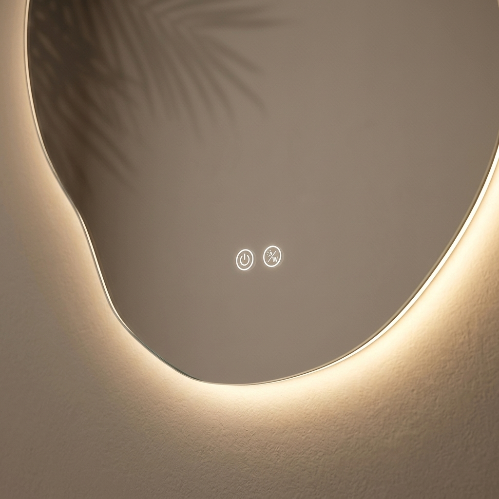 Miroir LED - zoom premium halo et commandes tactiles - Navula