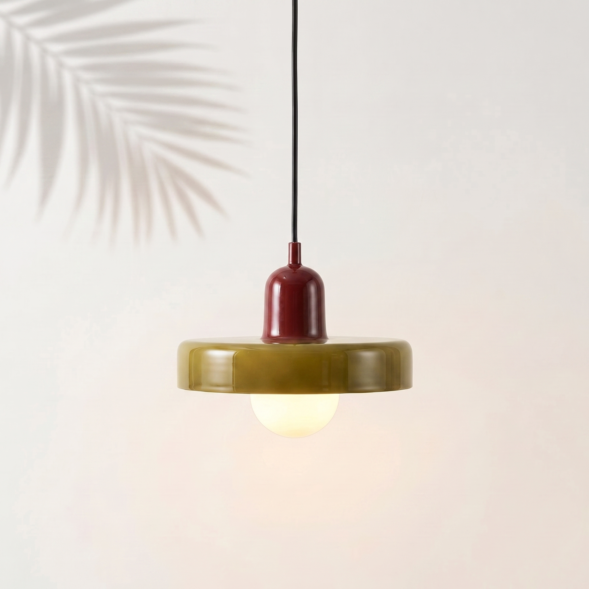 Suspension Bauhaus Bordeaux & Vert thé — Navula
