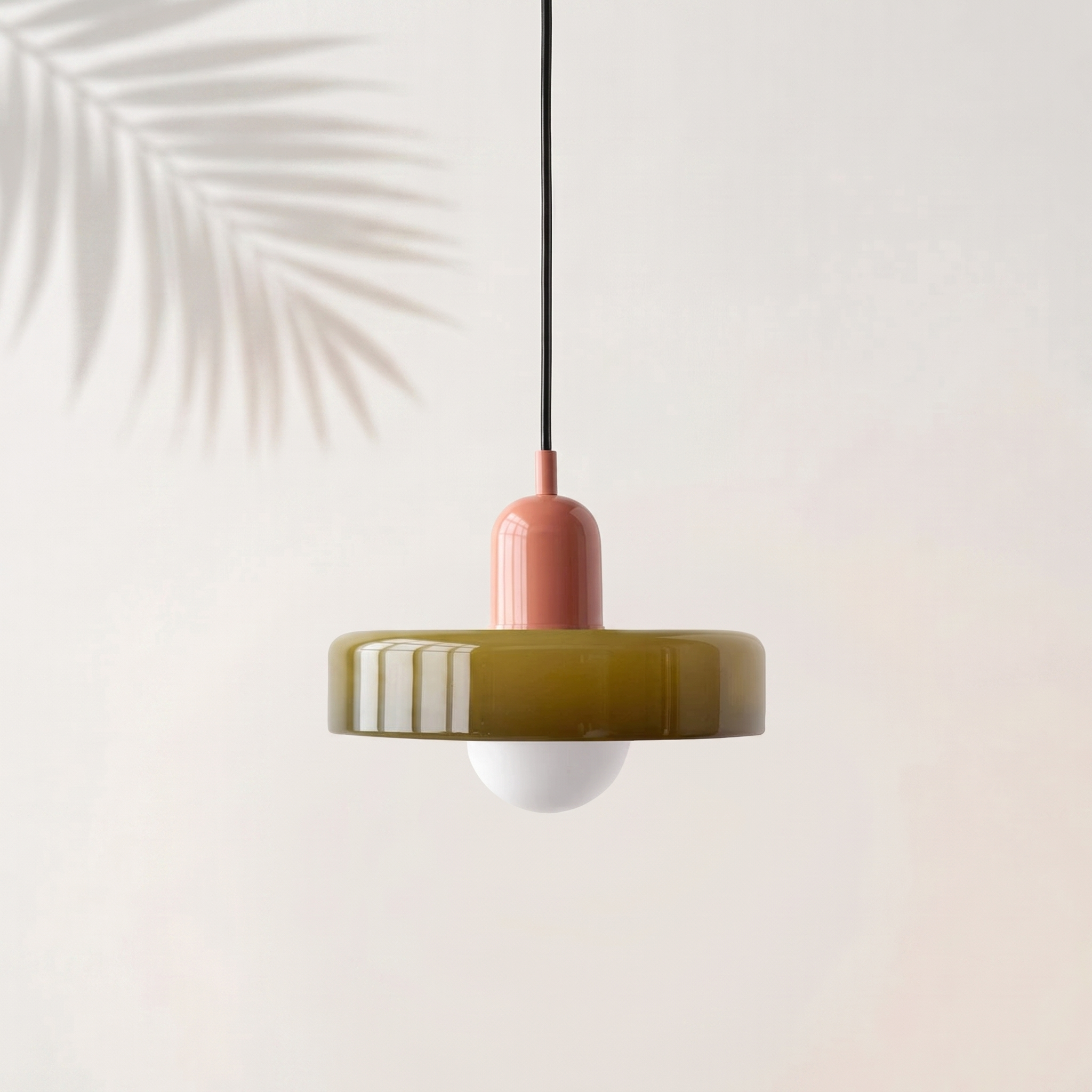 Suspension Bauhaus Rose & Vert thé — Navula