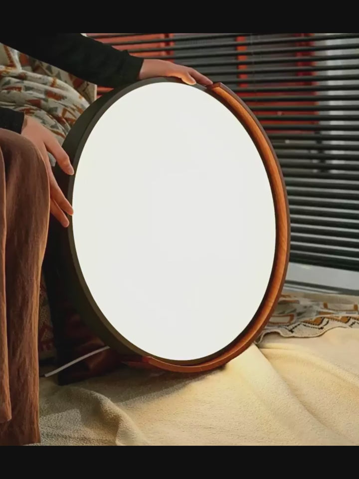 Plafonnier Rond Noir Minimaliste — LED Design Épuré